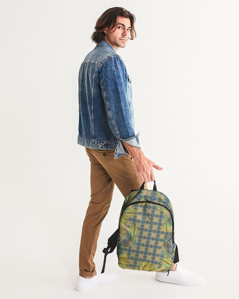 Yellow Wisps Mosaic Large Backpack