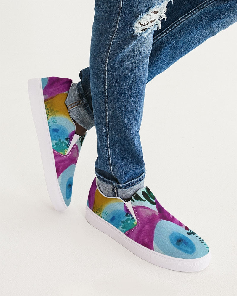Watercolor Wonderland Men's Slip-On Canvas Shoe