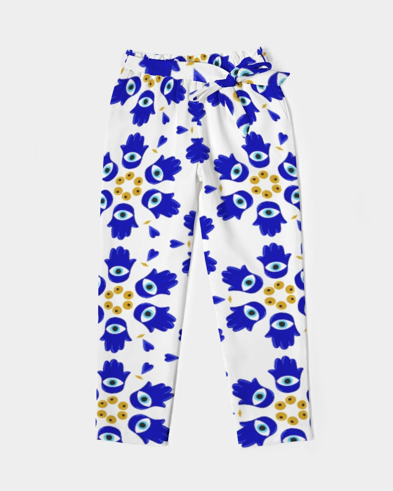 Hamsa - Hand of Fatima Women's Belted Tapered Pants