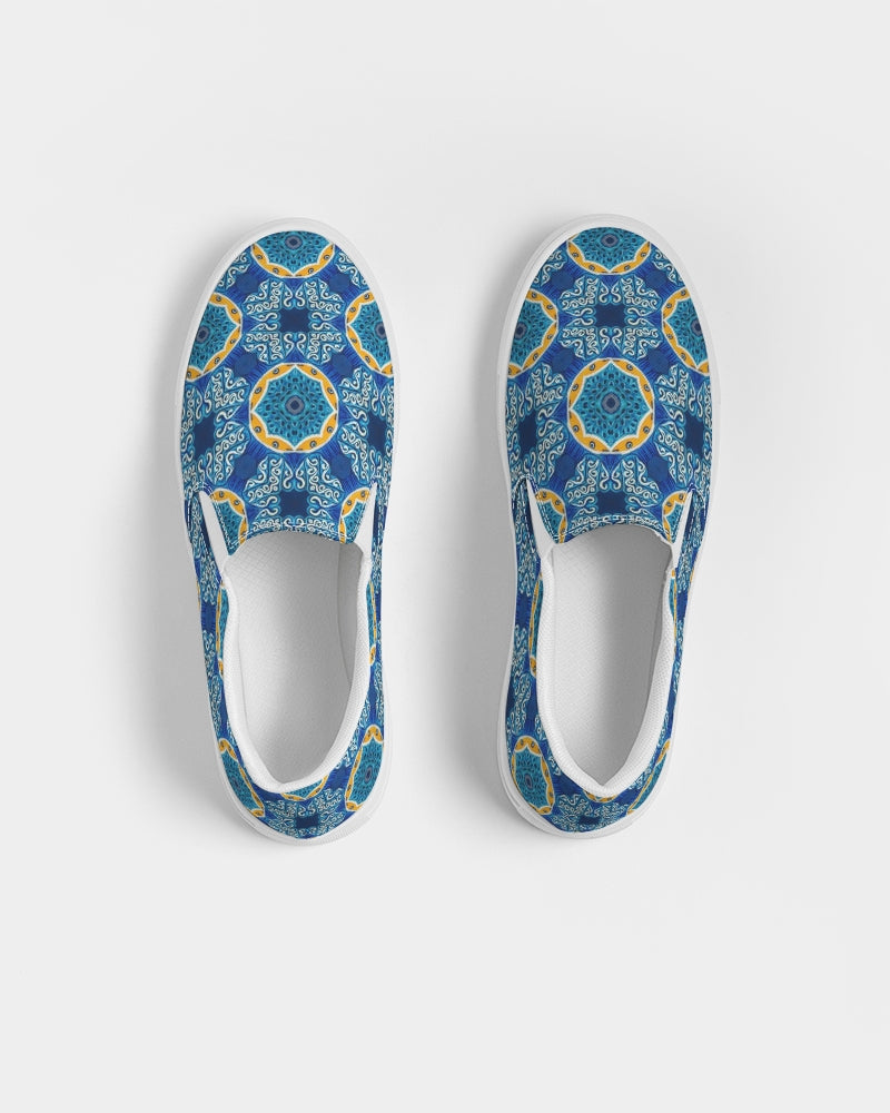 Blue Mosaic Men's Slip-On Canvas Shoe