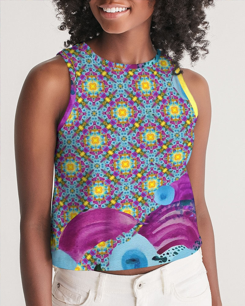 Watercolor Wonderland Women's Cropped Tank
