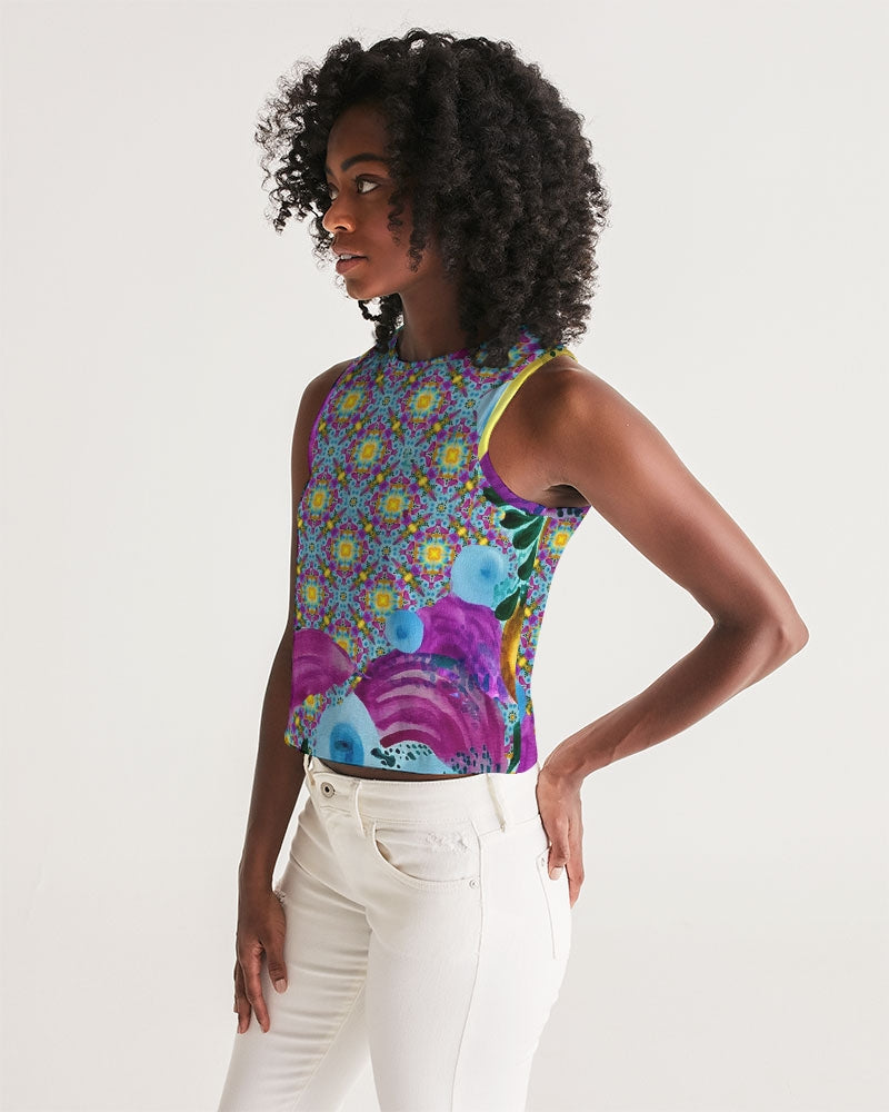 Watercolor Wonderland Women's Cropped Tank