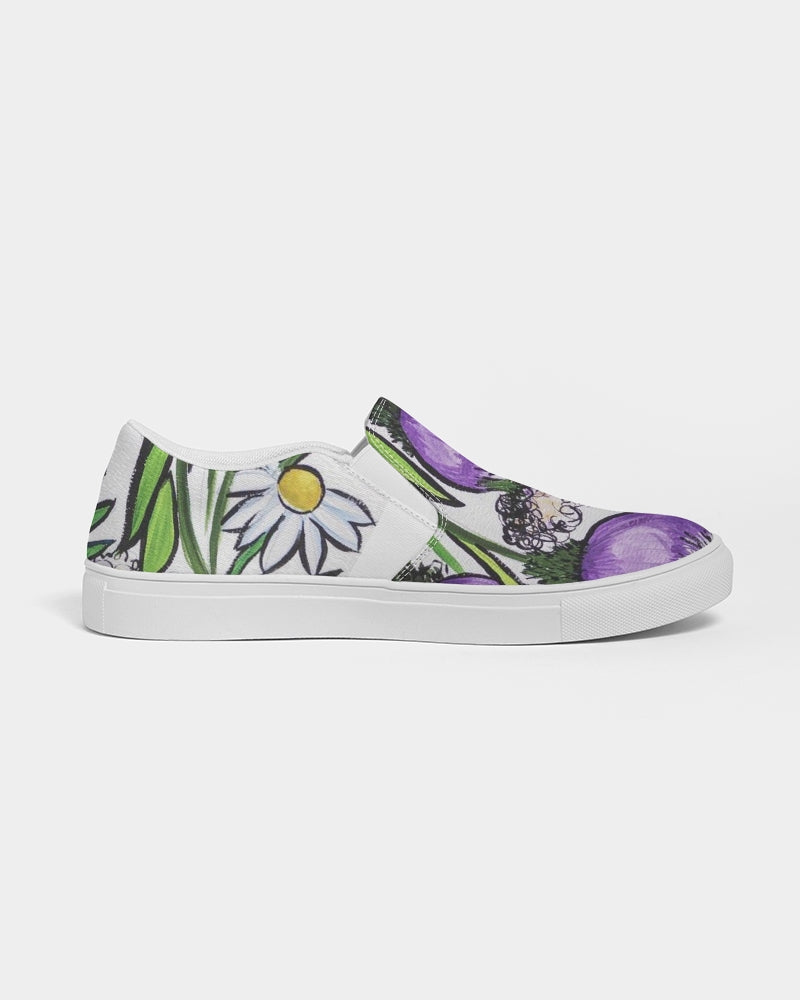 Thistles and Daisies Men's Slip-On Canvas Shoe