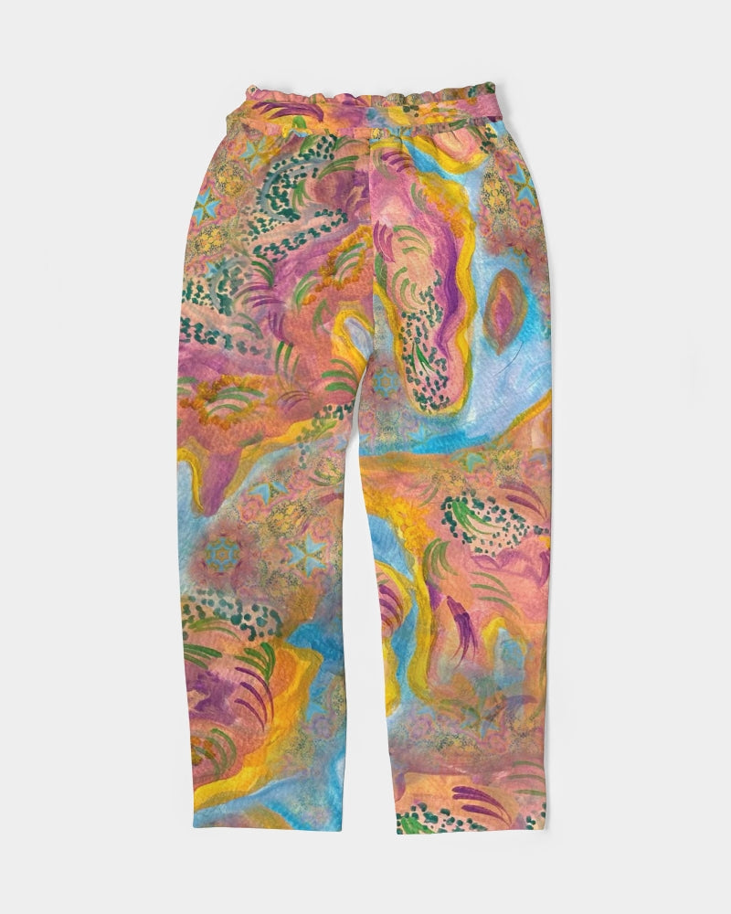 Around the world Women's Belted Tapered Pants