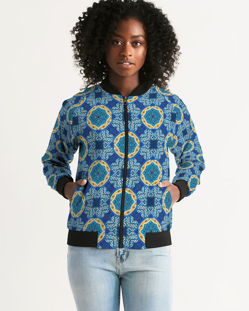 Blue Mosaic Women's Bomber Jacket