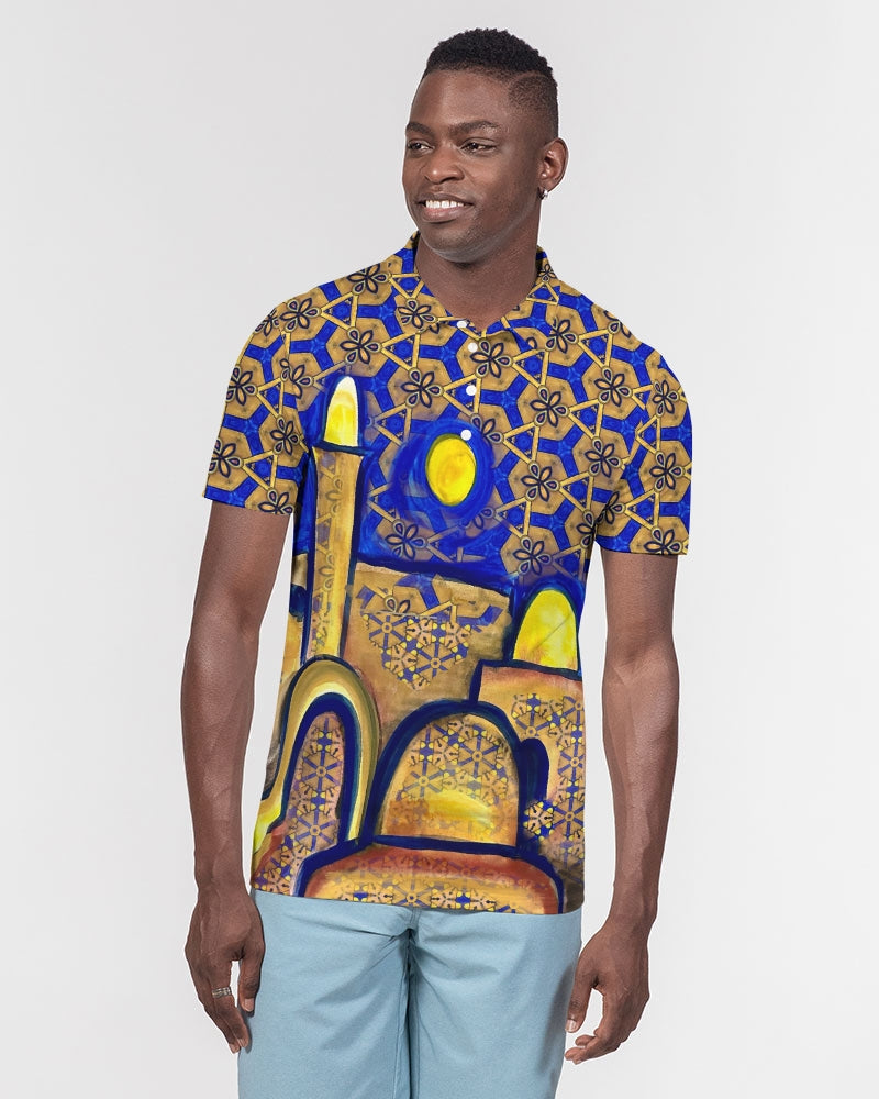 Jerusalem Evening Men's Slim Fit Short Sleeve Polo