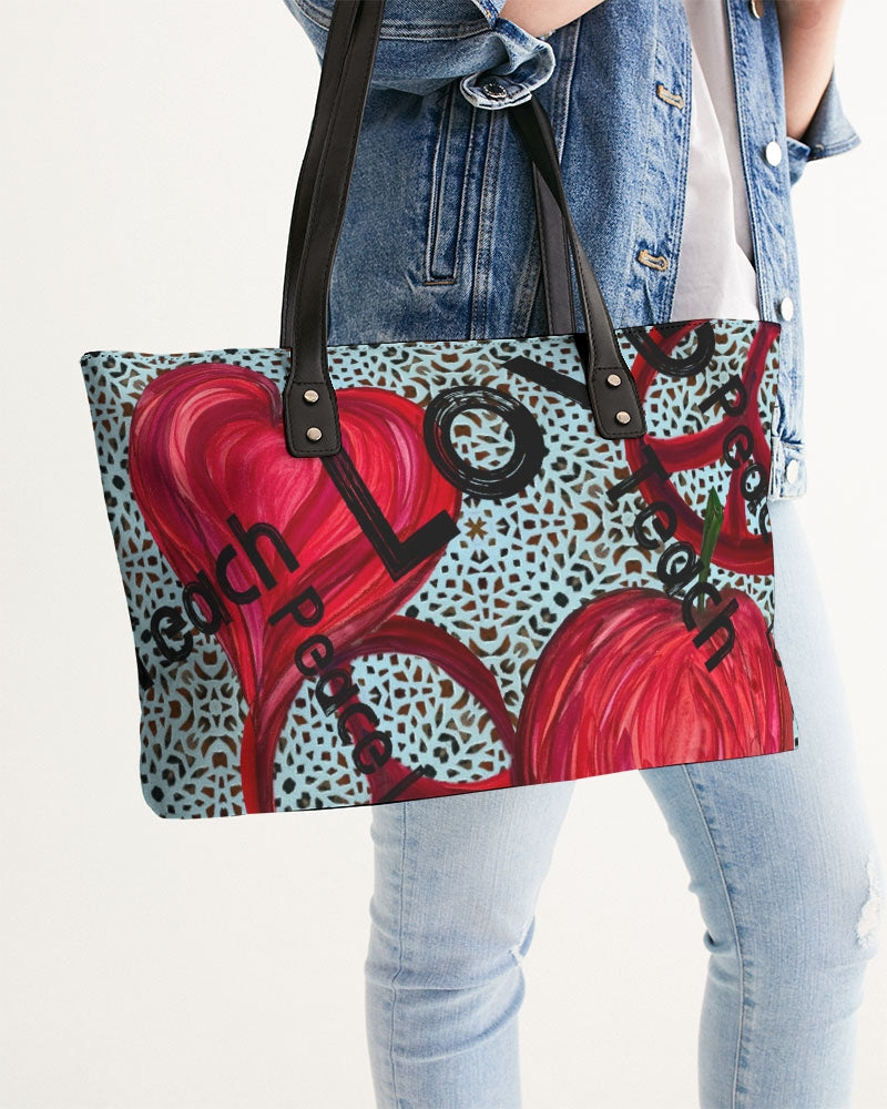 Love, Peace, Teach Stylish Tote