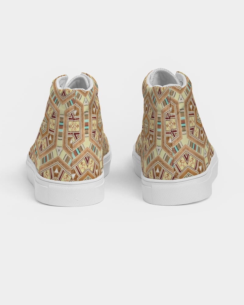 Middle Eastsern Mosaic Women's Hightop Canvas Shoe