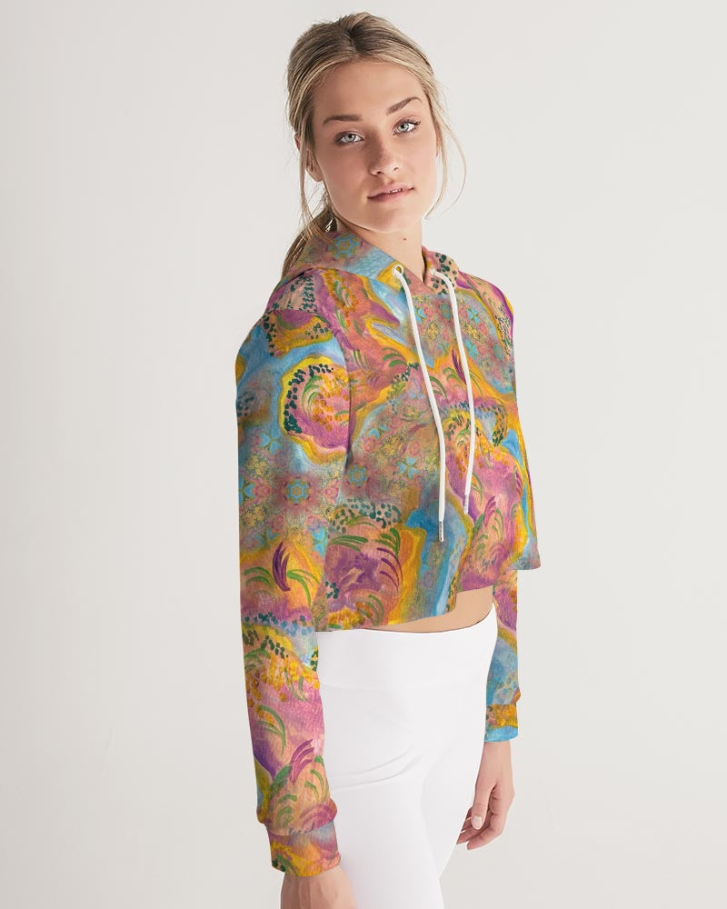 Around the world Women's Cropped Hoodie