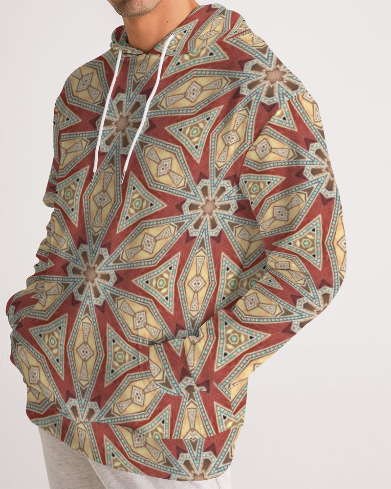 Red Geometric Stars Men's Hoodie