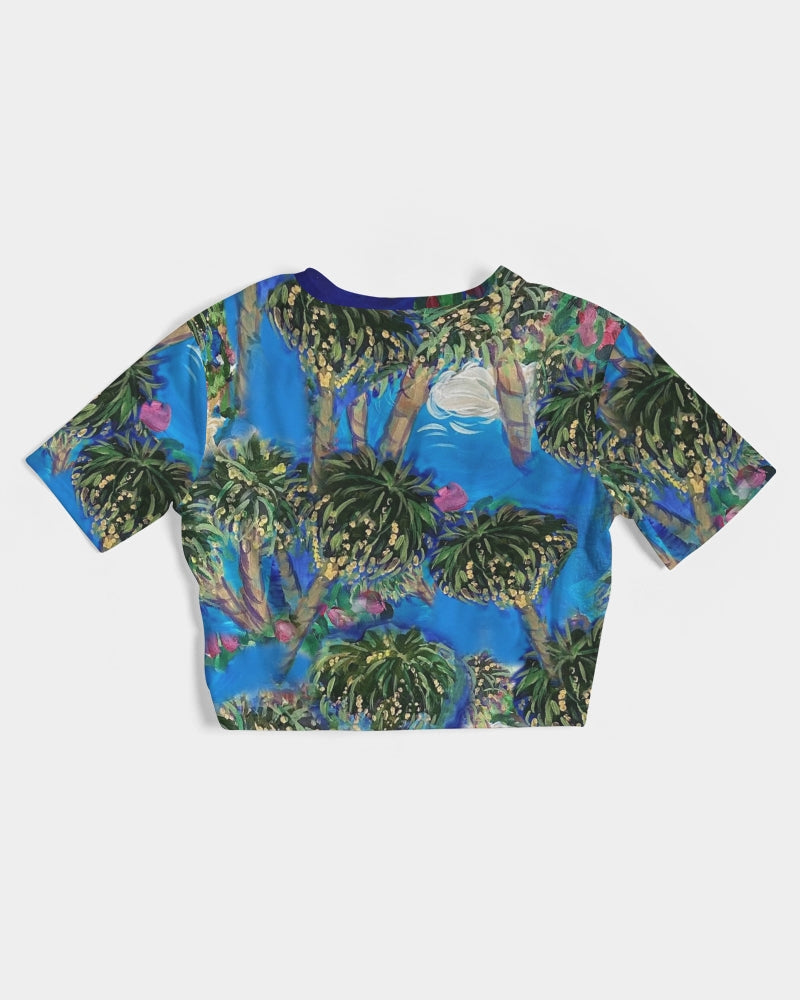 Mambo Craze Women's Twist-Front Cropped Tee