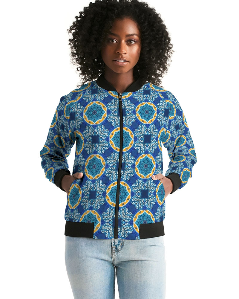 Blue Mosaic Women's Bomber Jacket