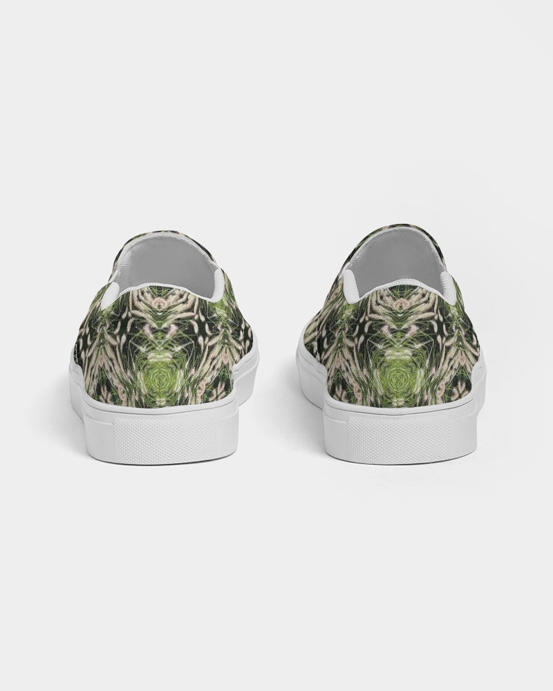 Green Kaleidoscope Women's Slip-On Canvas Shoe