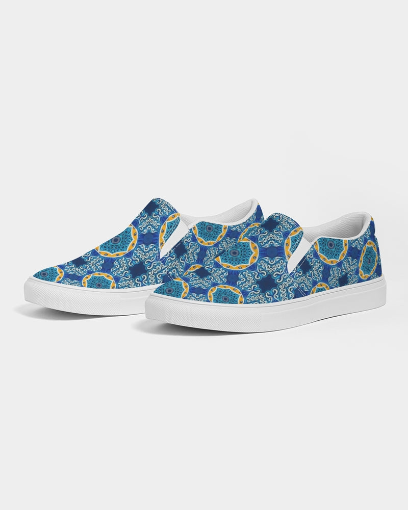 Blue Mosaic Men's Slip-On Canvas Shoe