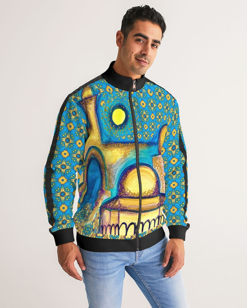 Jerusalem Sunshine Men's Stripe-Sleeve Track Jacket
