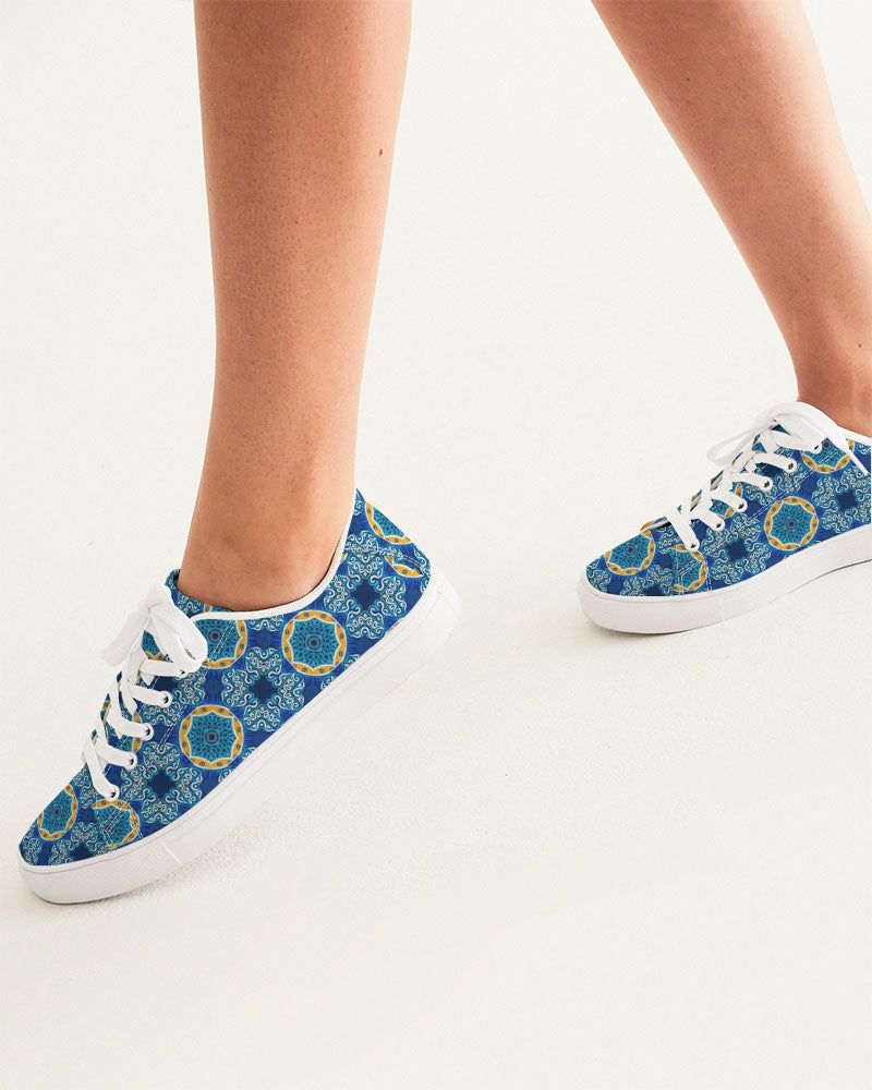 Blue Mosaic Women's Faux-Leather Sneaker