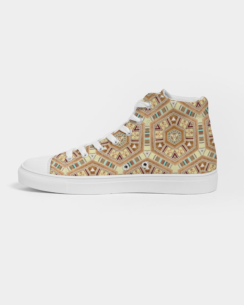 Middle Eastsern Mosaic Women's Hightop Canvas Shoe