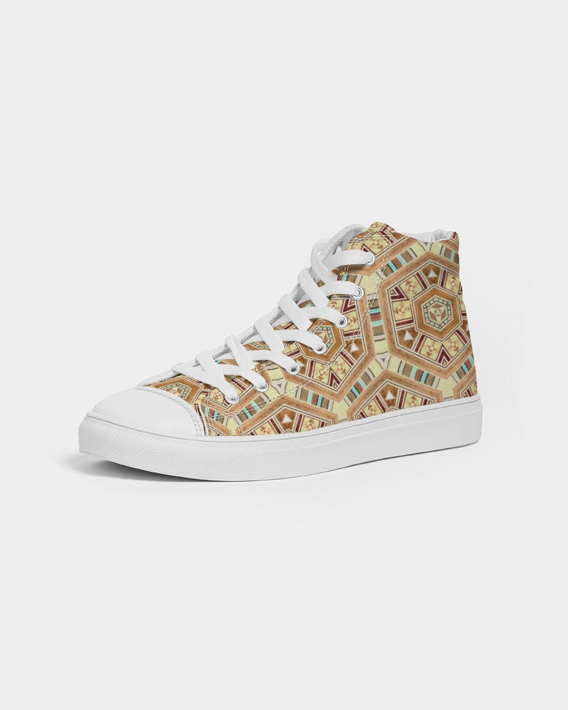 Middle Eastsern Mosaic Women's Hightop Canvas Shoe