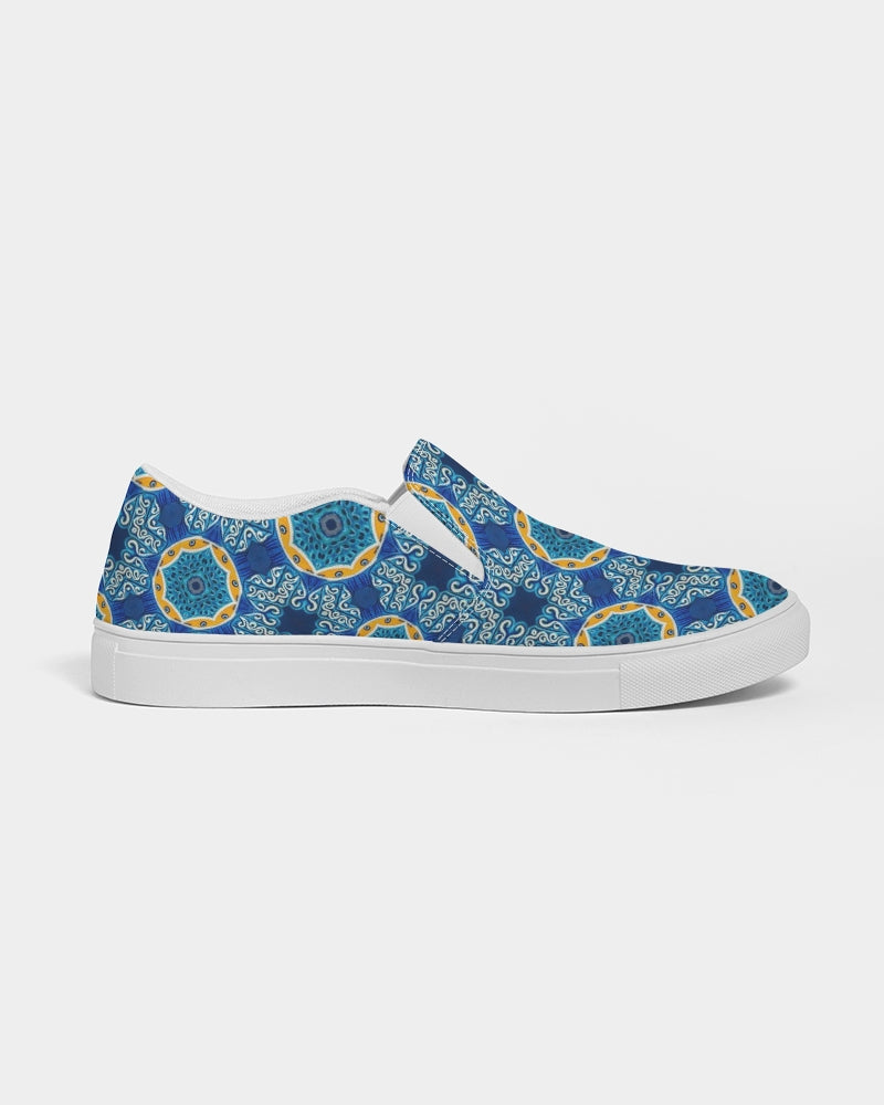 Blue Mosaic Men's Slip-On Canvas Shoe