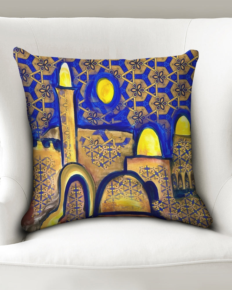 Jerusalem Evening Throw Pillow Case 18"x18"