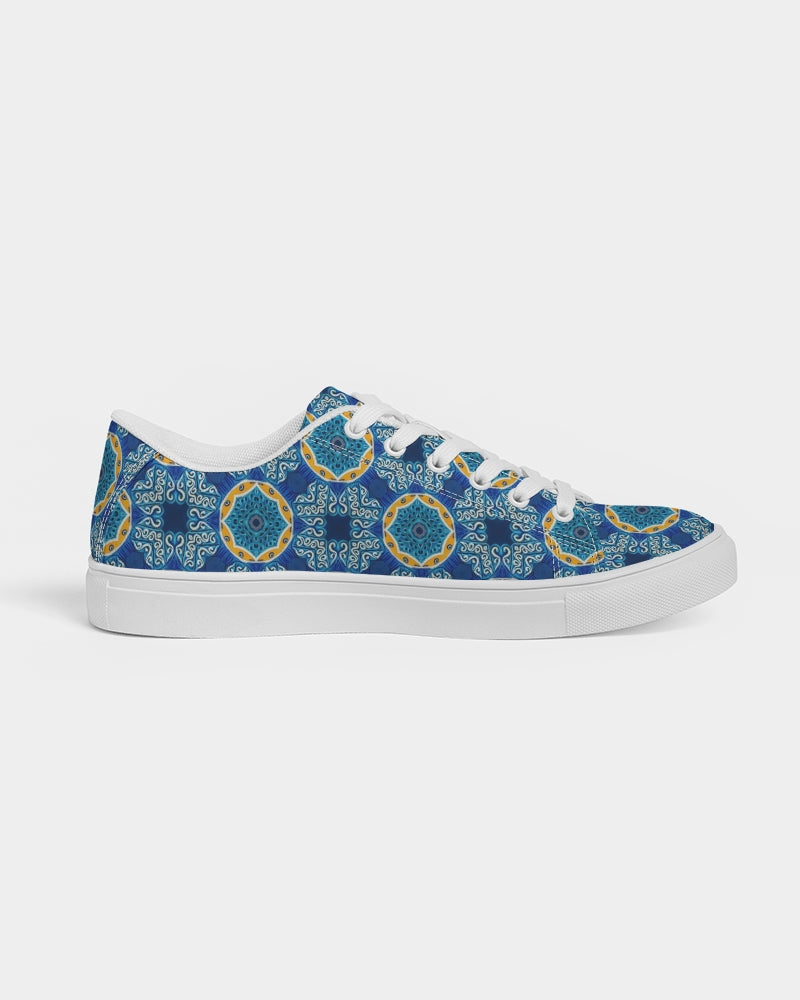 Blue Mosaic Men's Faux-Leather Sneaker