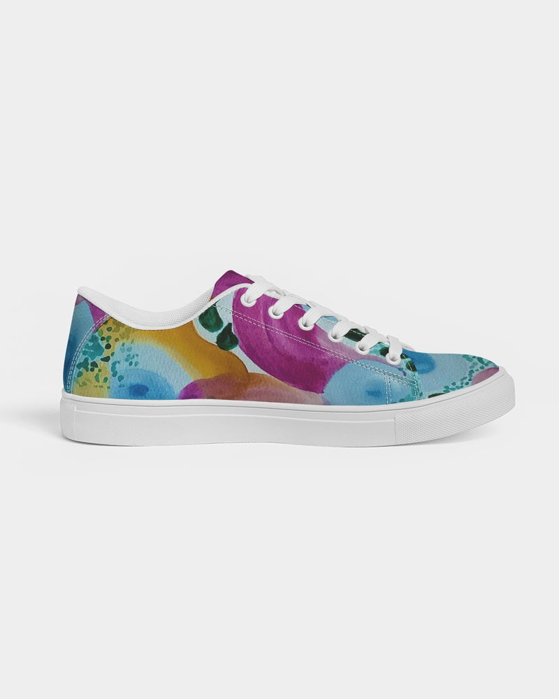 Watercolor Wonderland Men's Faux-Leather Sneaker