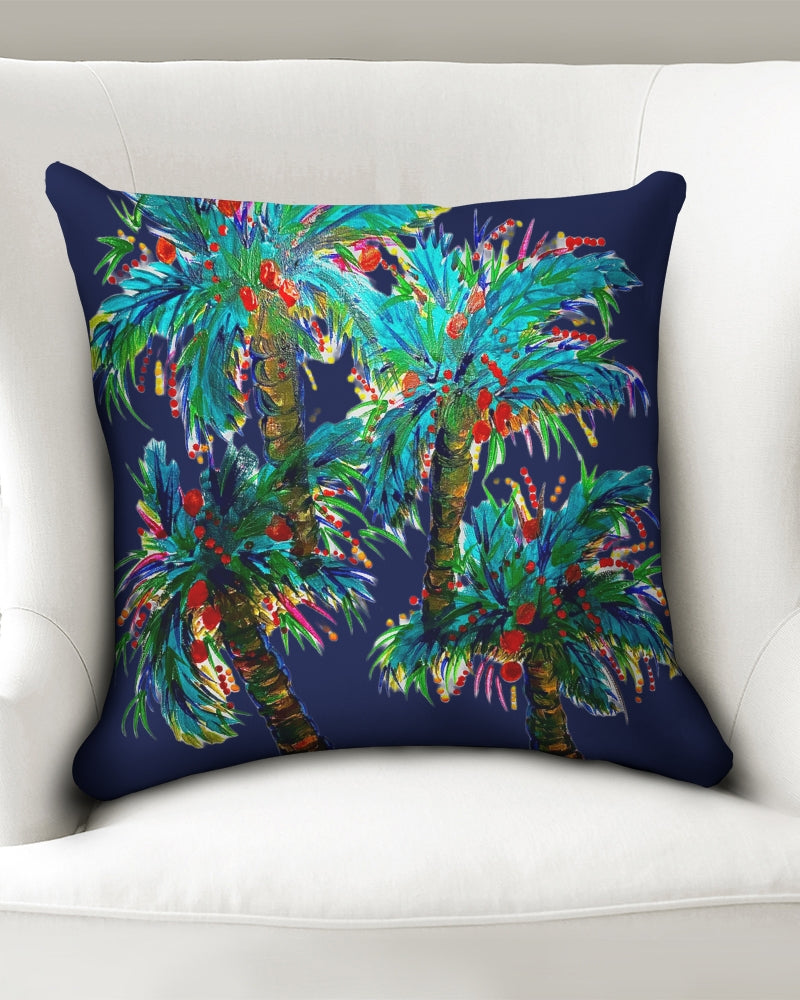 Palm Tree Oasis Throw Pillow Case 18"x18"