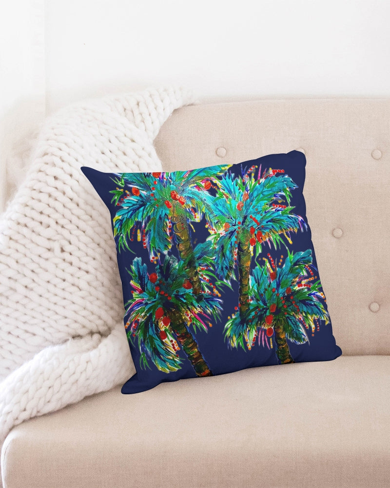 Palm Tree Oasis Throw Pillow Case 18"x18"