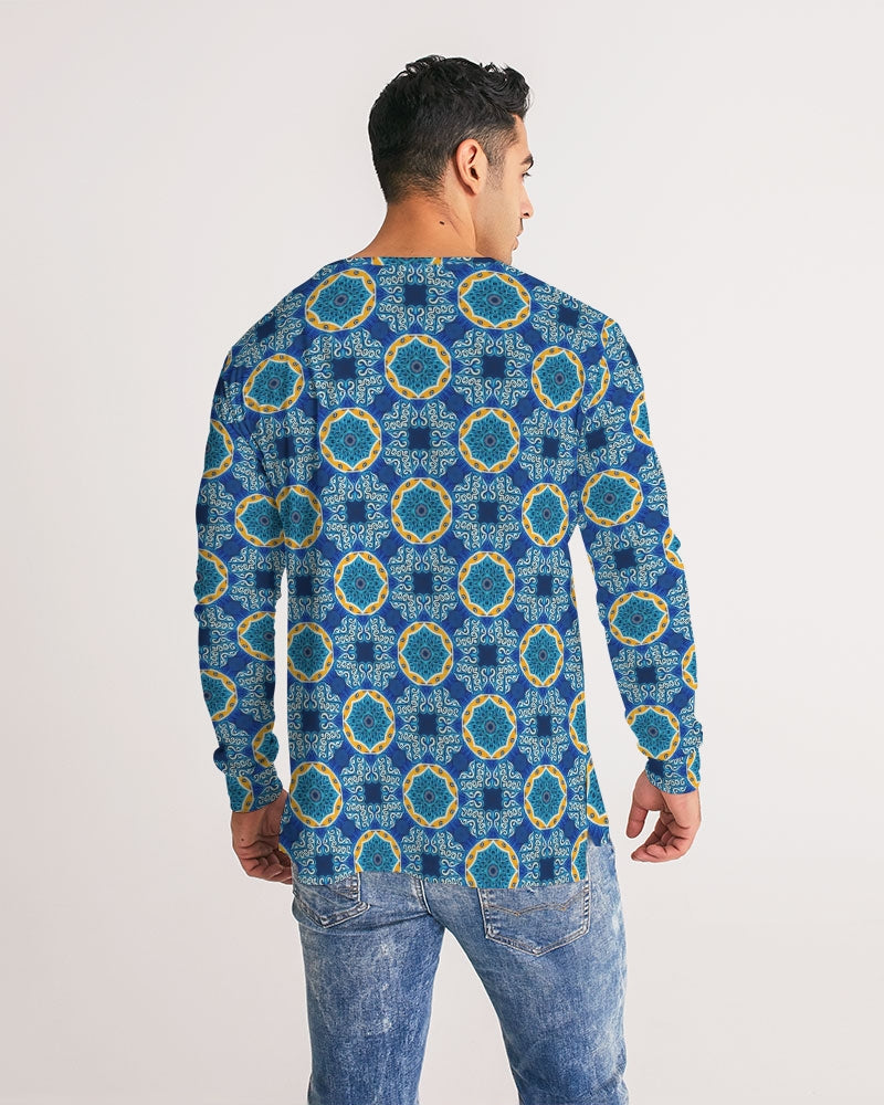 Blue Mosaic Men's Long Sleeve Tee