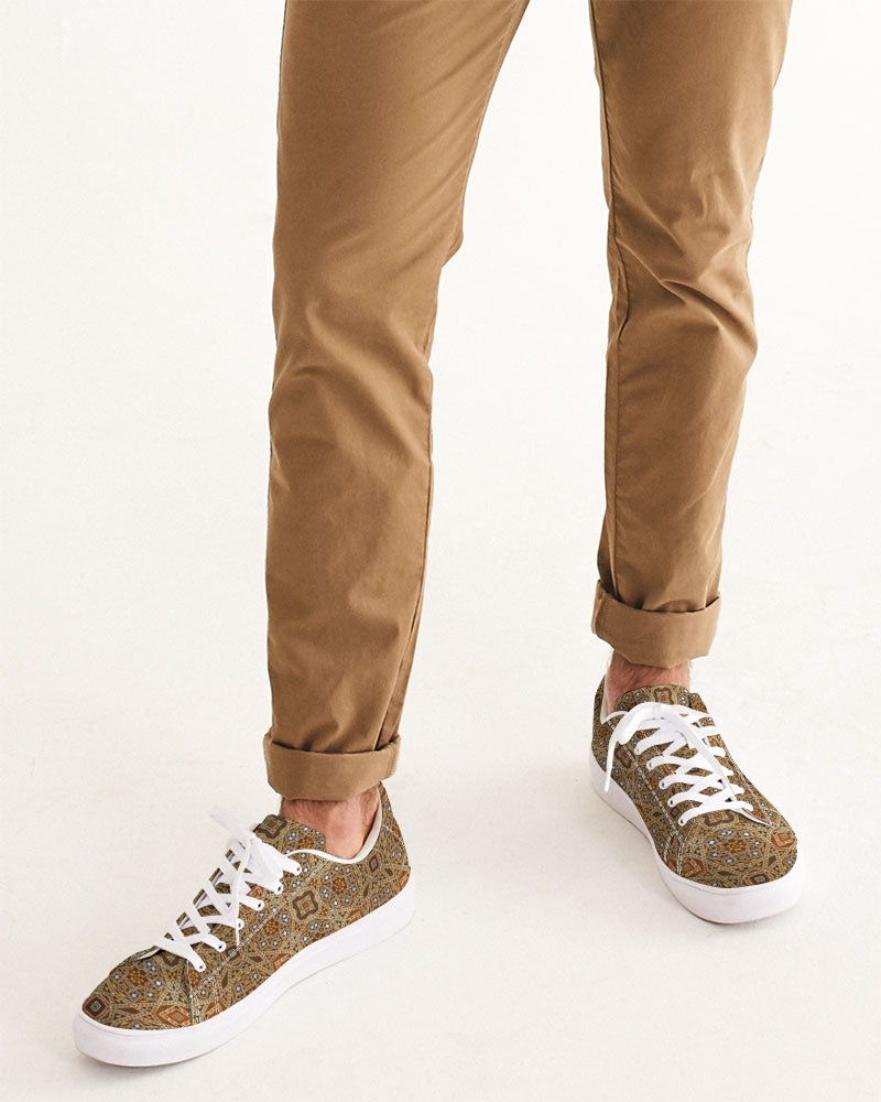 Syrian Mosaic Men's Faux-Leather Sneaker