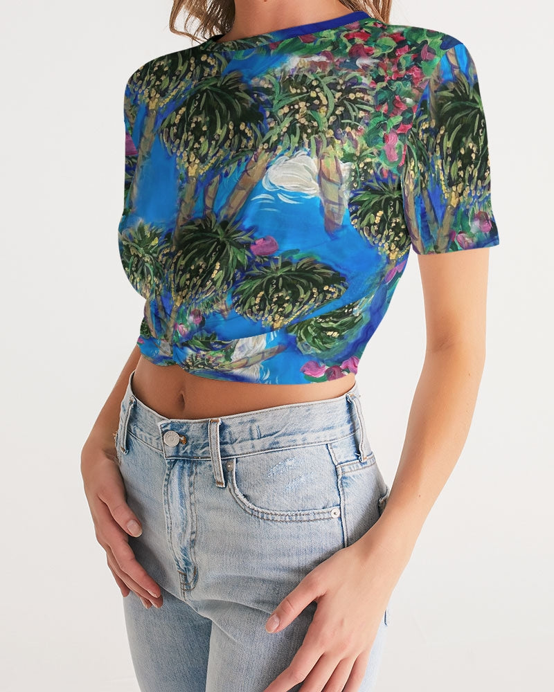 Mambo Craze Women's Twist-Front Cropped Tee