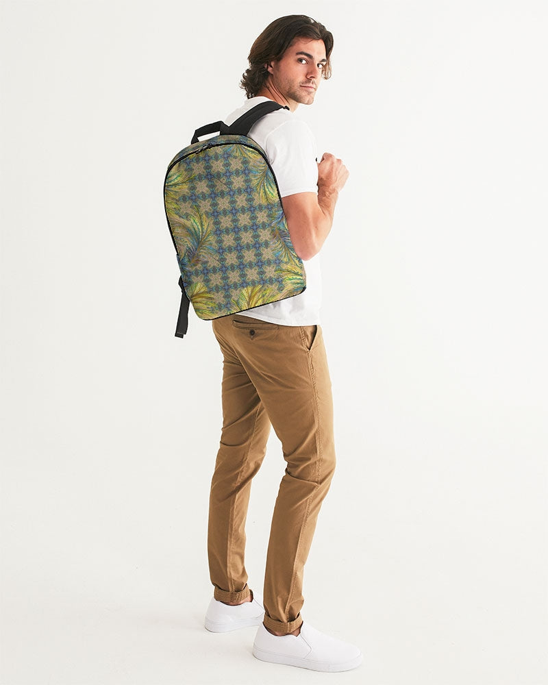 Yellow Wisps Mosaic Large Backpack