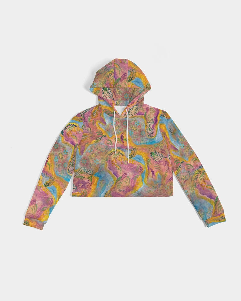 Around the world Women's Cropped Hoodie