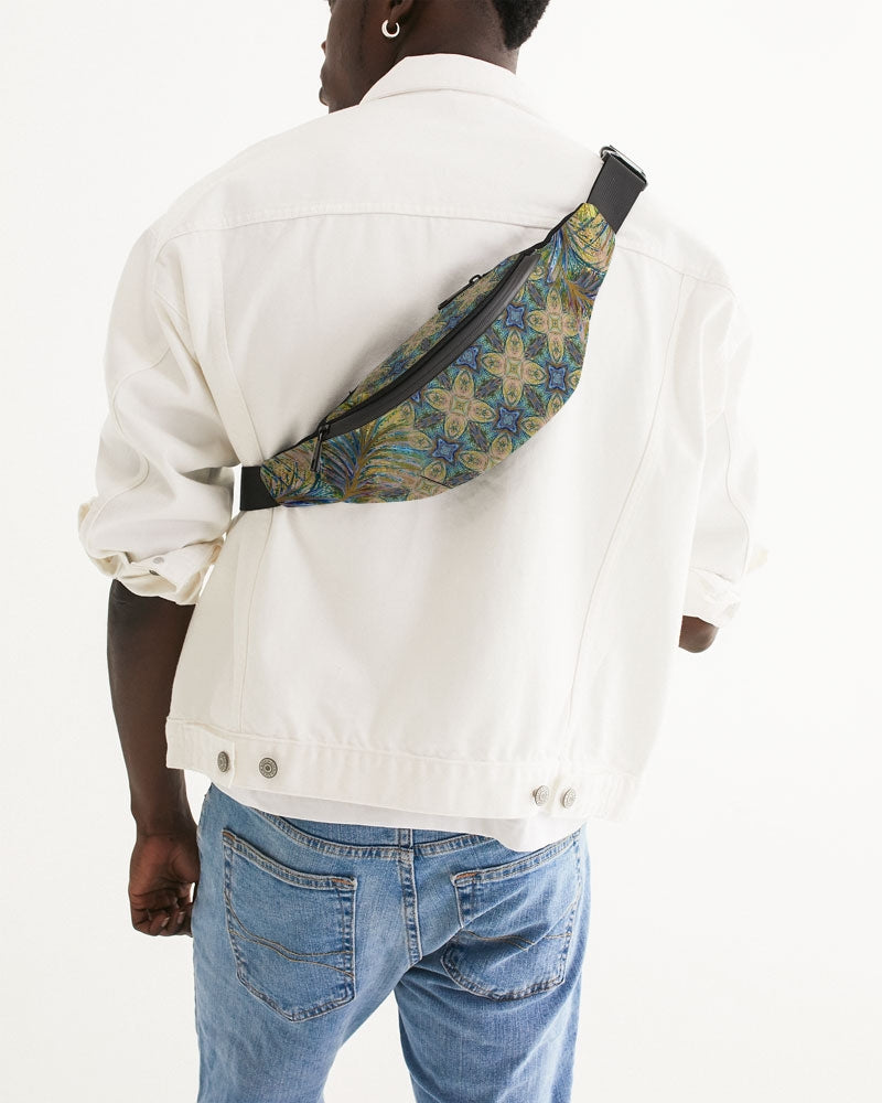 Yellow Wisps Mosaic Crossbody Sling Bag