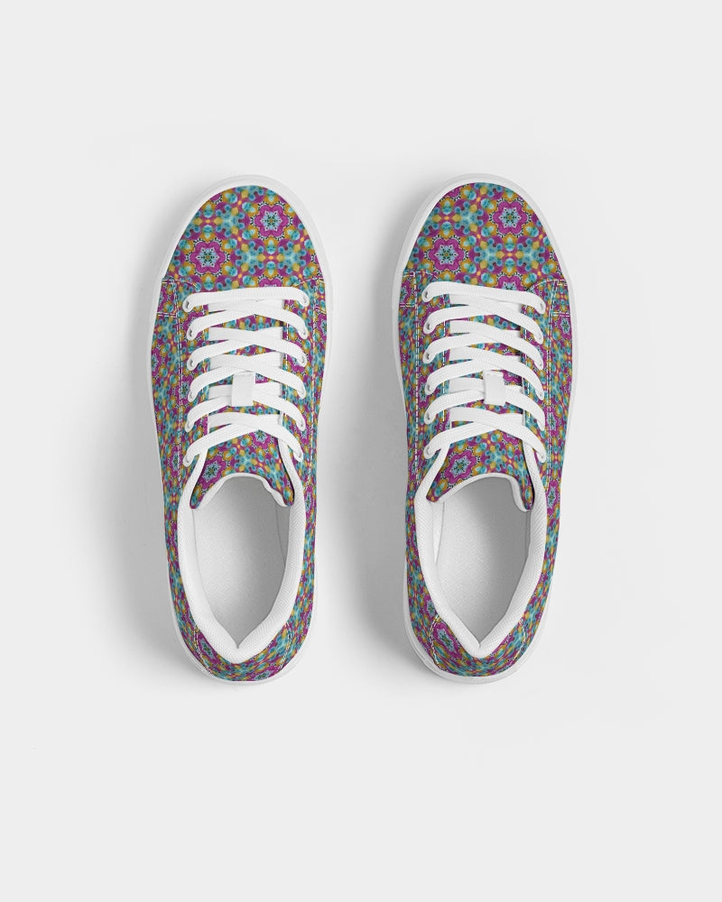 Watercolor Wonderland Women's Faux-Leather Sneaker