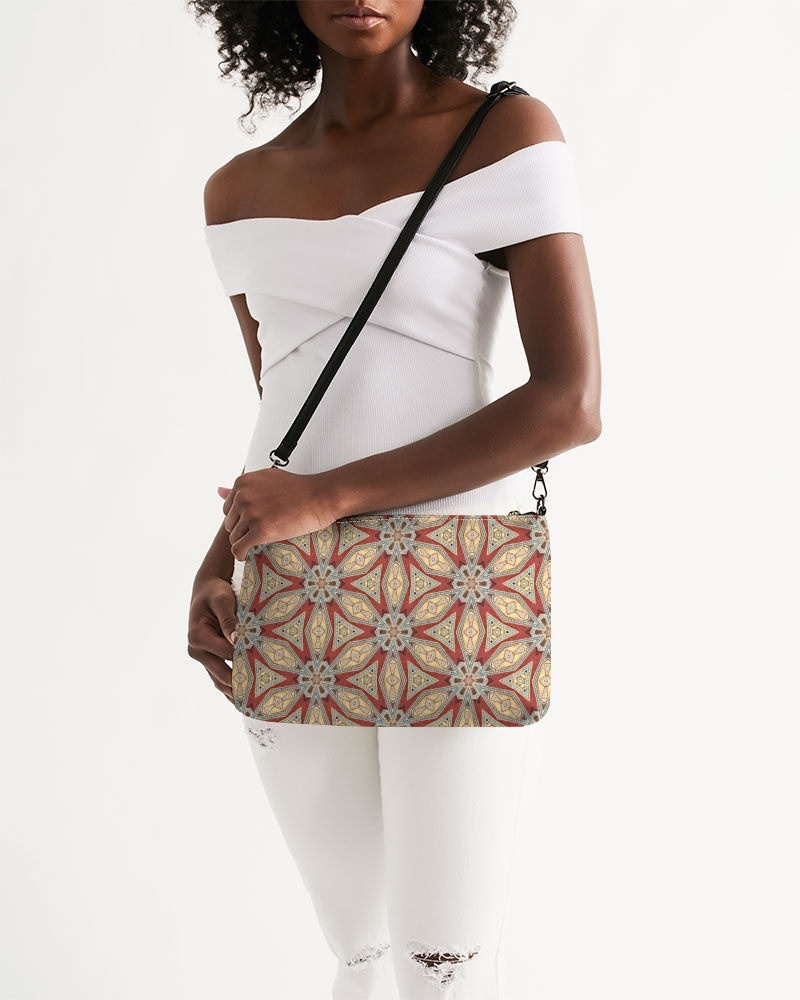 Red Geometric Stars Daily Zip Pouch