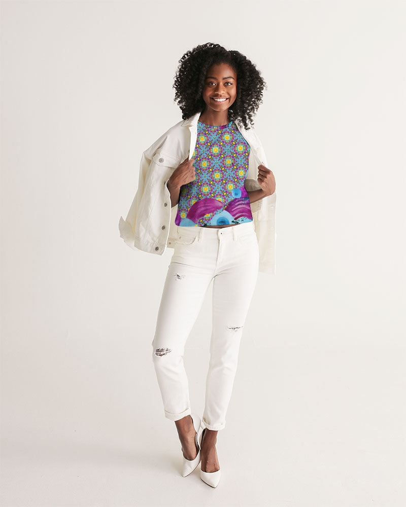 Watercolor Wonderland Women's Cropped Tank