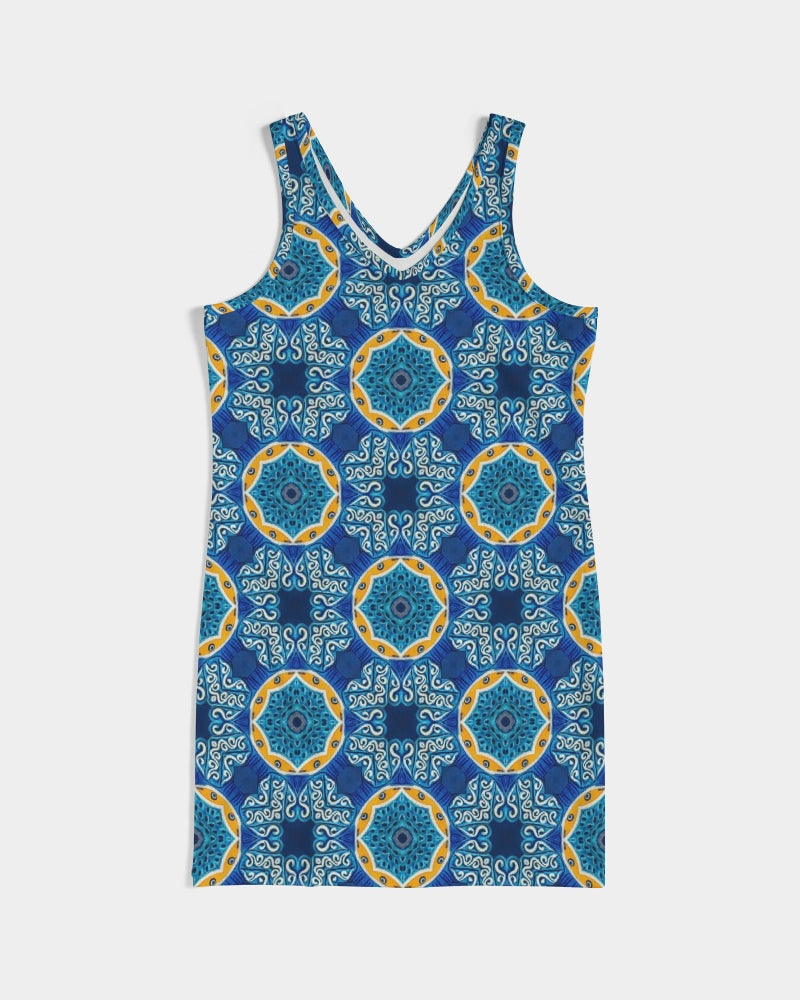 Blue Mosaic Women's Rib Knit V Neck Mini Dress