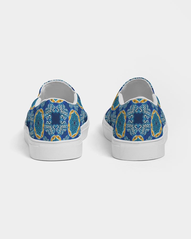 Blue Mosaic Men's Slip-On Canvas Shoe