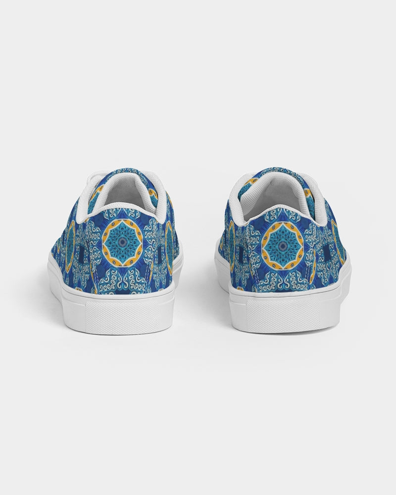 Blue Mosaic Men's Faux-Leather Sneaker