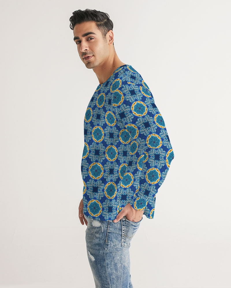 Blue Mosaic Men's Long Sleeve Tee