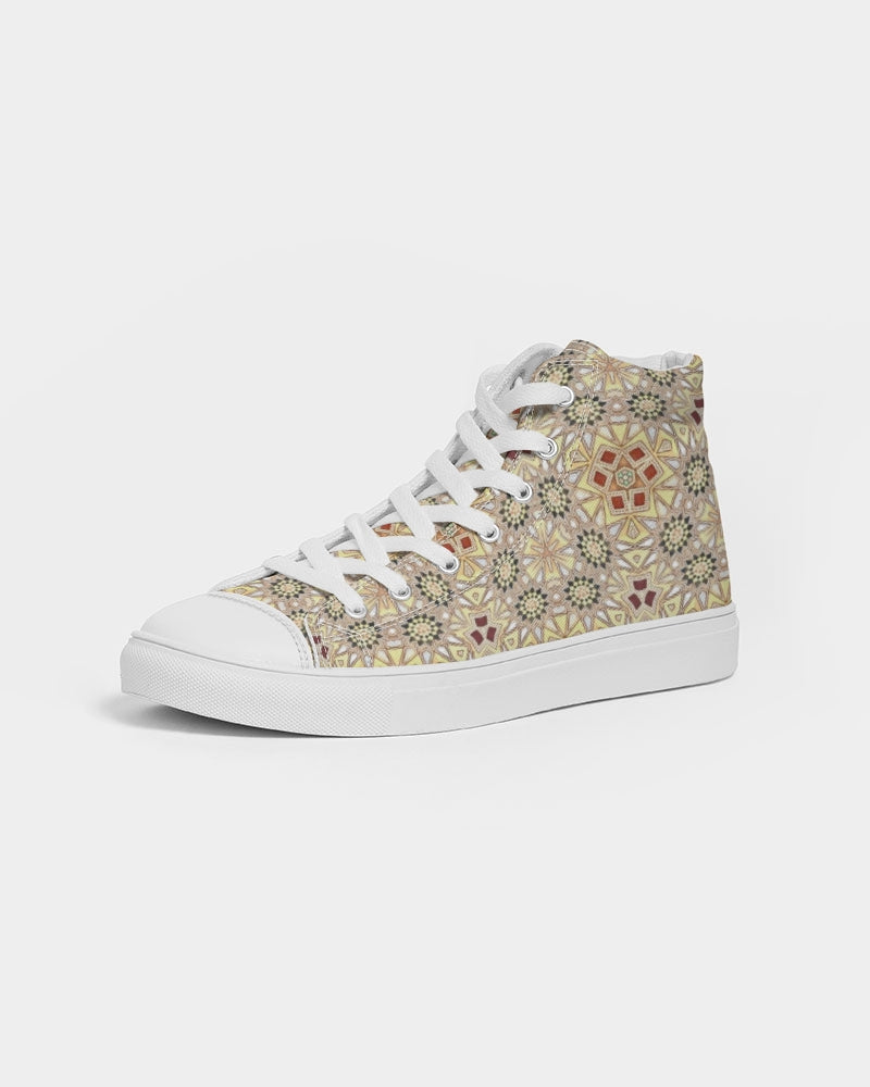 Islamic Geometric Design Men's Hightop Canvas Shoe