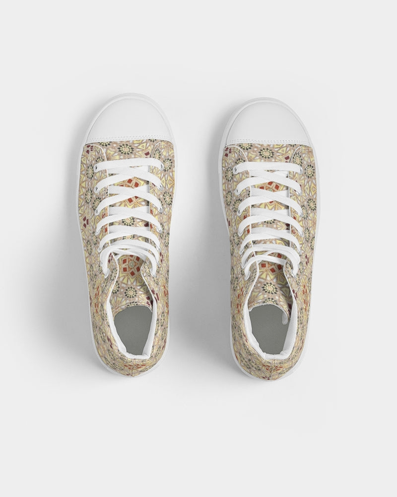 Islamic Geometric Design Men's Hightop Canvas Shoe