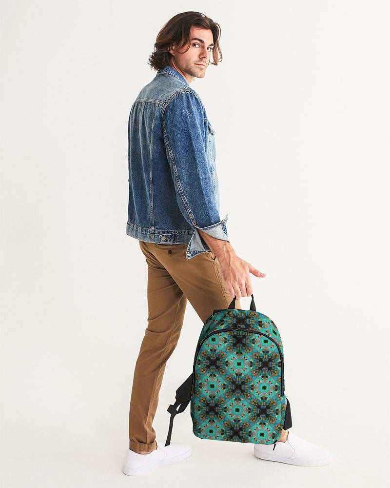 Turquoise Palm Large Backpack