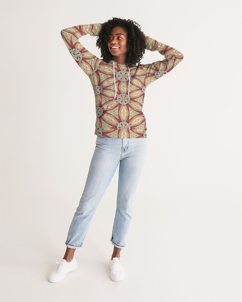 Red Geometric Stars Women's Hoodie