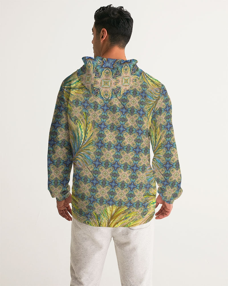 Yellow Wisps Mosaic Men's Windbreaker