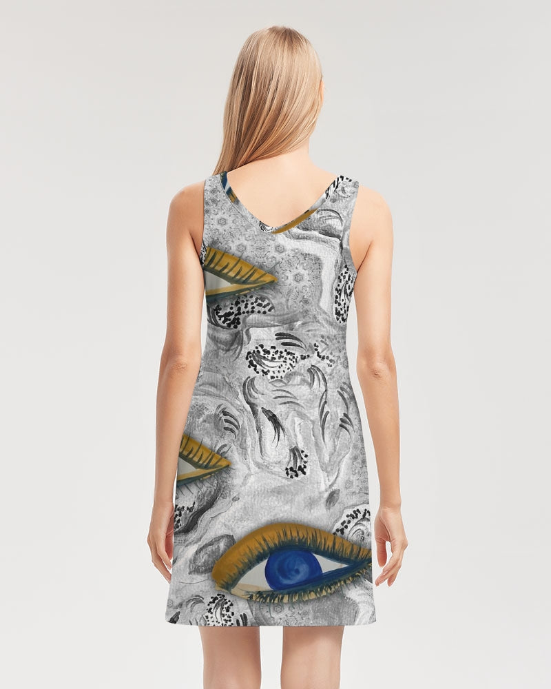 So Much to See Women's Rib Knit V Neck Mini Dress