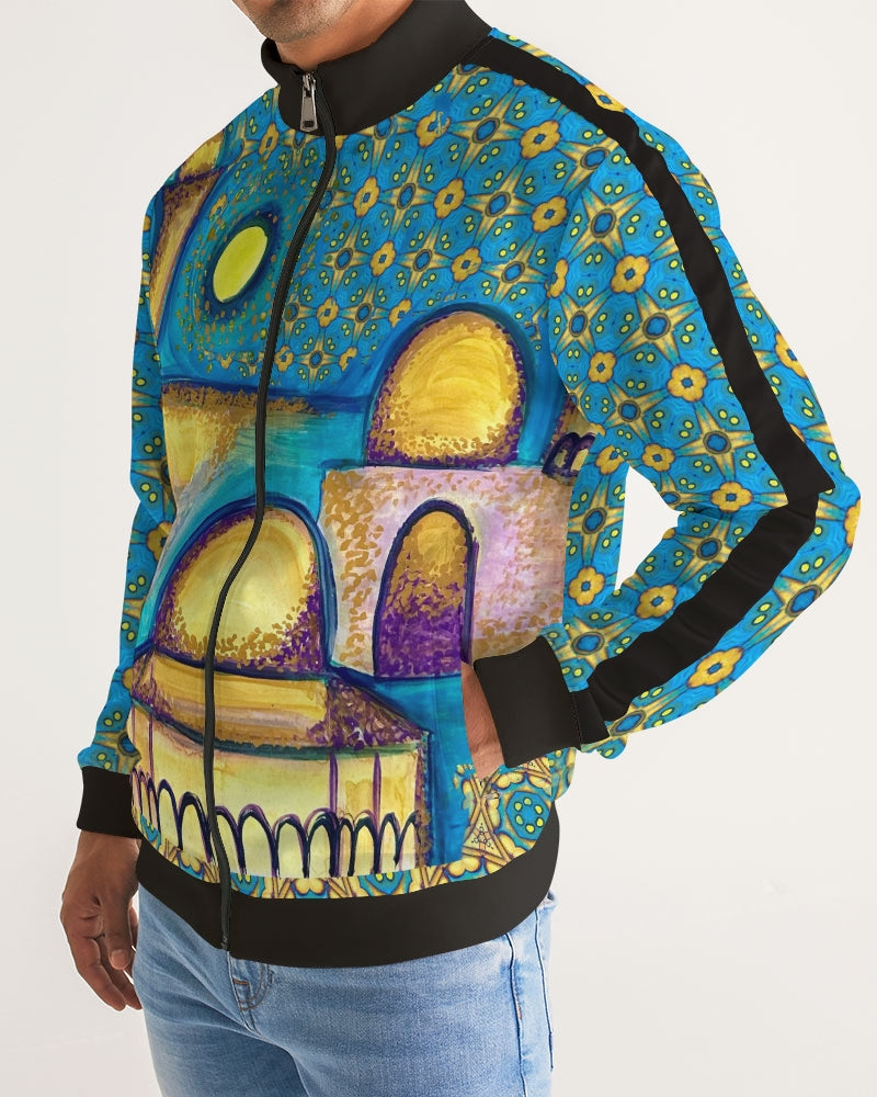 Jerusalem Sunshine Men's Stripe-Sleeve Track Jacket