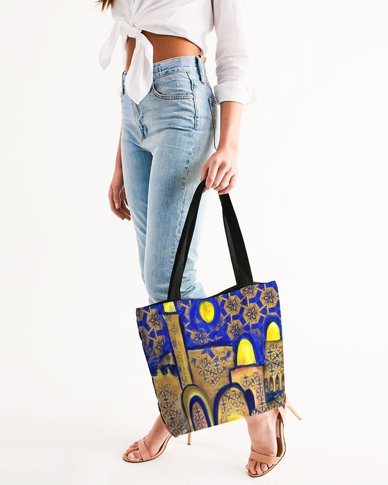 Jerusalem Evening Canvas Zip Tote
