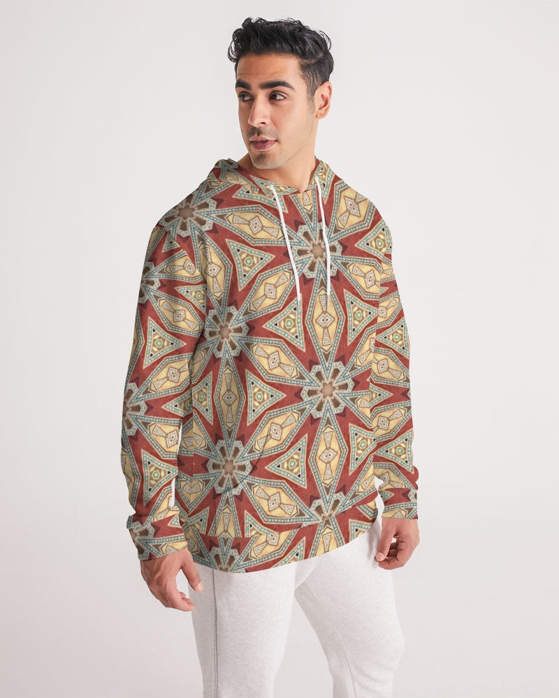 Red Geometric Stars Men's Hoodie
